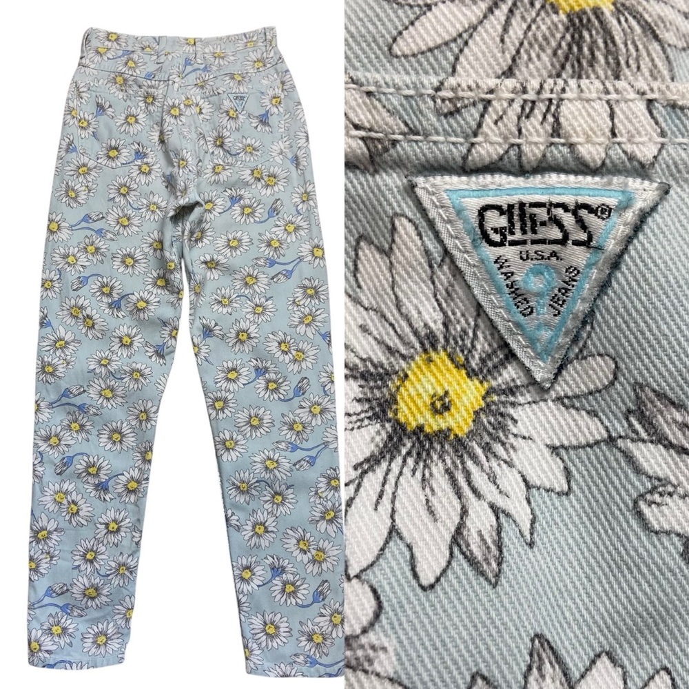Guess Vintage Daisy Jeans 1980s Light Blue XS